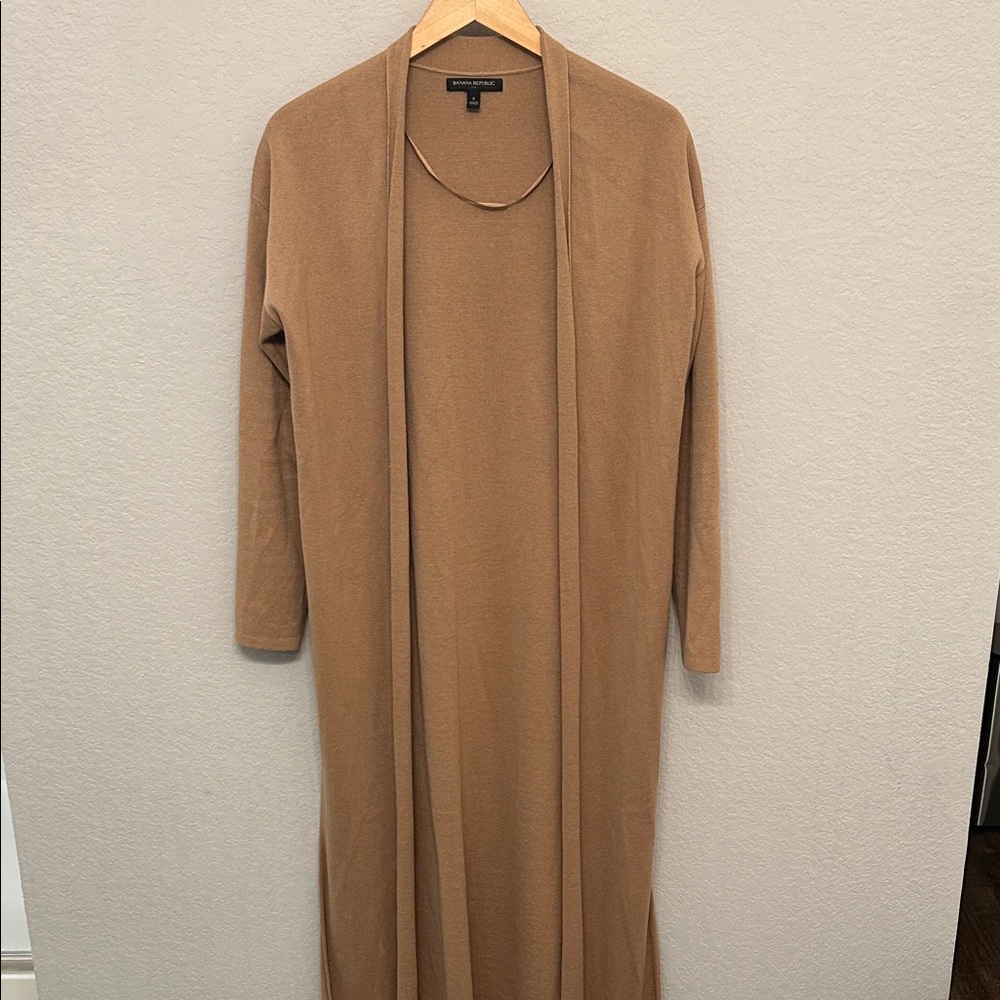 Banana Republic Tan Long Cardigan